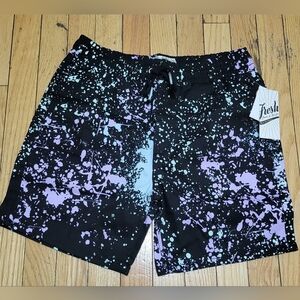 Fresh Men's Shorts with Black and Purple Design
